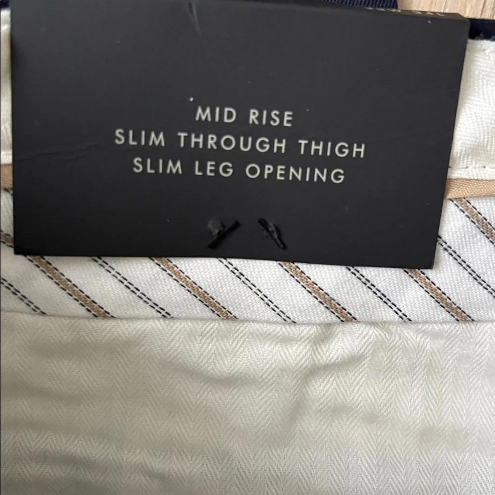 NWT Banana Republic Aiden Slim Fit Rapid Movement Chinos in Navy Blue 33 x 34